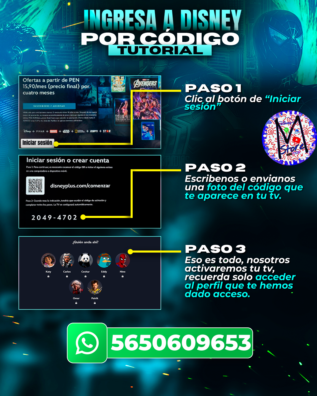 Disney+ por código TV