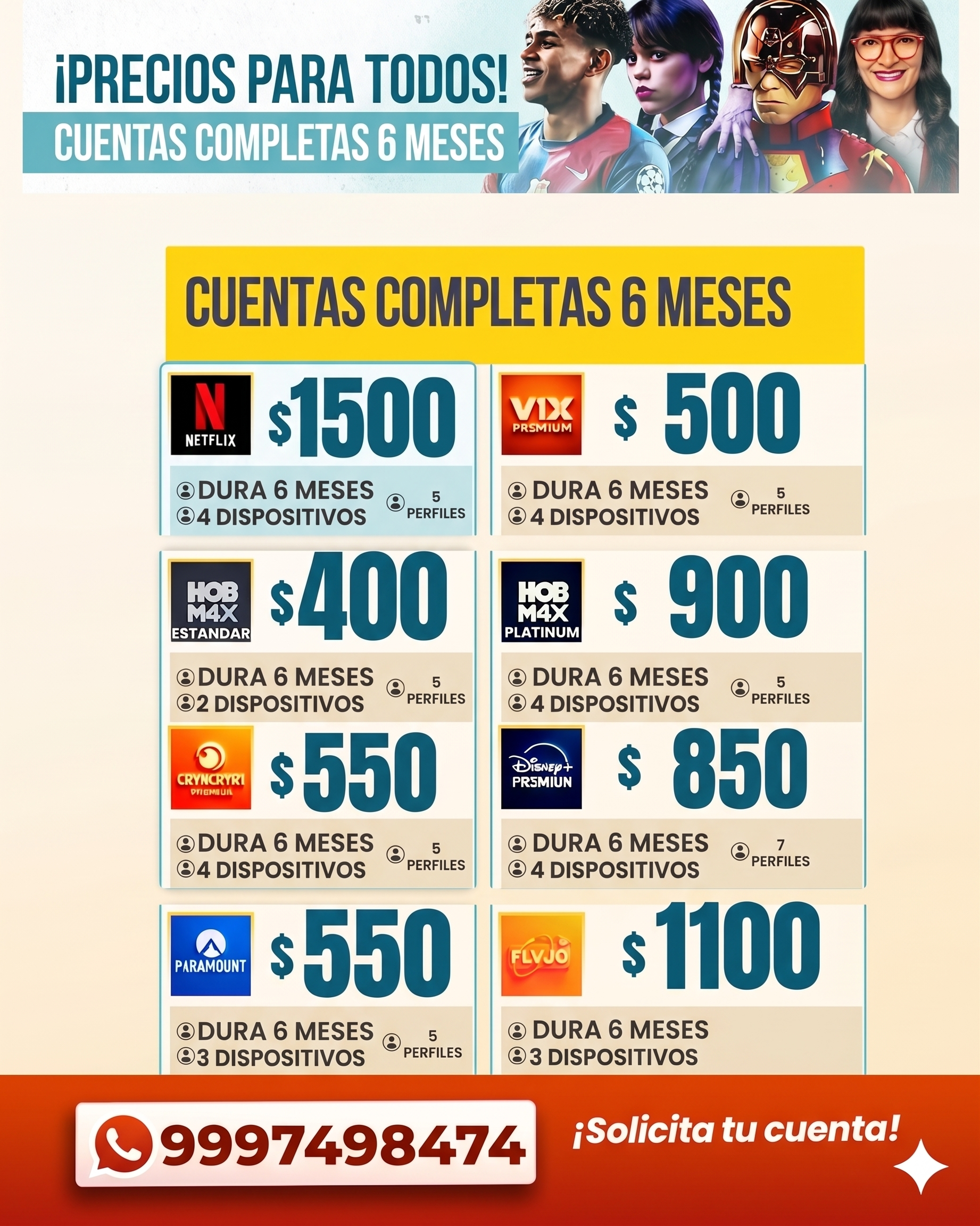 Cuentas completas 6 meses